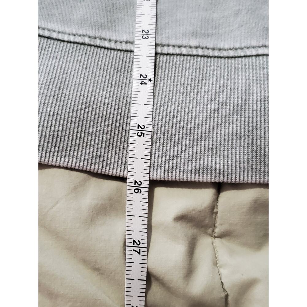 Jane & Delancey Womens Large Sage Green Sweatshirt Eyelet Lace Trim V Neck NWT - Picture 6 of 11